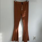 UO Out From Under Felicity Wafflle Knit Flare Pants Terracotta Size L Photo 1