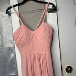 Bariano  BHLDN Peach pleated maxi gown size XS bridesmaid wedding‎ guest summer Photo 2