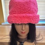 Handmade Hot Pink Sherpa Winter Knit Soft Fluffy Beanie Hat Photo 2