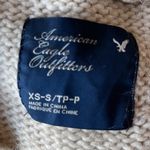 American Eagle  Sweater Natural Oatmeal Oversized Cable knit Hoodie Womens XS S Photo 10