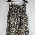 Walter Baker NEW  Tiered Ruffle Skirt Dusty Olive Leopard Print Size 4 Photo 4