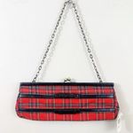 Mundi Y2K London Calling Plaid Red/Black Elongated Clutch Photo 0