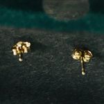 Gold Tone Bead Ball Stud Earrings Photo 4