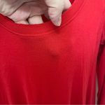 Free People  January Ribbed Long sleeve Hi Low Shark Bite Tunic T-Shirt Red XS Photo 9