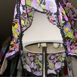 Victoria's Secret  Viscose  Blouse Poncho Floral Purple Pink Size L Photo 4
