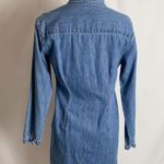 Guess vintage 90s blue chambray chinese knot button down long sleeve mini dress by Photo 5