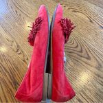 Aquazzura Red Suede Wild Thing Firenze Smoking Slippers | Size 38 Photo 5