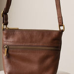 Fossil  Vintage Brown Leather Crossbody Bag Photo 0