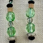 Artisan Green Glass Bead Dangle Earrings – Boho Handmade Vibe Photo 0