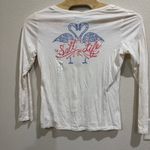 Salt Life Womens XLG White Long Sleeve T-Shirt Flamingo Graphic Live Salty Photo 4