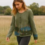 Christopher & Banks  Hand Embroidered Cardigan Fall Size Large Photo 1