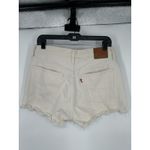 Levi's 501 Premium Jorts Jean Shorts High Rise White Distressed Cut Off Size 30 Photo 1