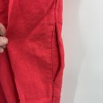 Chico's Midi Dress Size XS/Small Watermelon Punch Red 100% Linen Oversized Photo 10