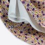 ZARA  Yellow Floral Draped Satin Effect Mini Dress Size L NWT New With Tags Photo 9