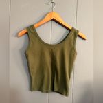 Obsessive Love Olive Green Butterfly Print Cropped Tank Top Photo 1