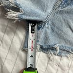 Pistola Women's Frayed Hem Jean Shorts - Light Blue, Distressed Shorts, Button Photo 10