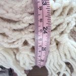 Helen Dolinick cottagecore Cream & white crochet #fringe poncho #handmade a41 Size XS Photo 5