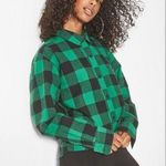Wild Fable NWOT Green Black Flannel Plaid Button Up Shirt Top Photo 0