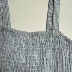 J.Crew  Dress Womens X Small Blue White Striped Linen Cotton Smocked Beach Midi Photo 10