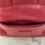 Nautica Red-Burgundy Cabin Fever Med Faux Leather Satchel Silver Tone Hardware Photo 3