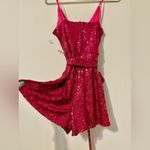 Crystal Doll NWT! Sparkling Hot Pink Sequin Romper Dresss Photo 1