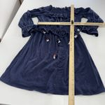 Rebecca Minkoff Rebecca Minkoff Dress Womens Small Blue Isla Off Shoulder Tassel Boho Festival Photo 9