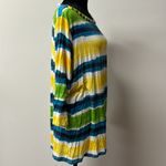 Ruby Rd  Stripe Geometric long Sleeve Adjustable Ruching Side seam multicolor 1X Photo 6