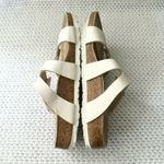 Birkenstock Birki's White Double Strap Silver Buckle Slide Sandals 37 6 Women Photo 6