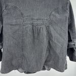 Sandro  Sportswear stretchy black washed denim 3/4 sleeve jacket shirt S casual Photo 5