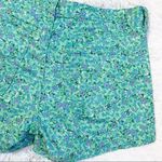 J.Crew  Women’s Stretch High Rise Green Floral Denim Shorts 6 Photo 4