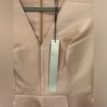 Halston Heritage  Structured Mini Dress Cocktail Party V Neck Light Pink 2 Chic Photo 6