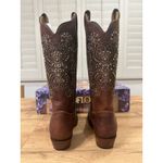 Wildflowers Bluebonnet Cedro Embroidered Cowboy Boots Brown Leather Size 7 NIB Photo 6