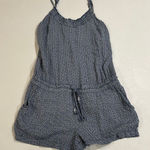 Aeropostale Aéropostale Blue Floral Romper Size Small Petite Adjustable Straps Summer Casual Photo 0