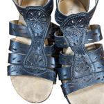 Born concept Born Dark Brown Leather Woven Crisscross Sandals Women Sz 8 Photo 8