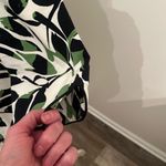 Dressbarn open Blazer jacket size 14 16 blue green tropical leaves Photo 3