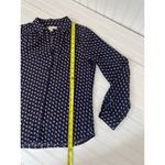 Vince Camuto LOFT & White V-Neck Blouse & Navy Button-Down Shirt Bundle Size S Photo 9