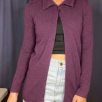 Fenn Wright Manson  Purple 100% Cashmere One‎ Button Collared Cardigan Size Small Photo 0