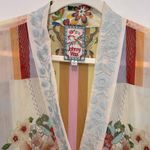 Johnny Was  Esme Embroidered Printed Kimono Jacket Blouse Top XS Photo 2
