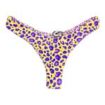 Moana Bikini  Purple and Yellow Leopard Print Bikini Bottom Photo 1