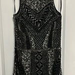 Parker Black Sleeveless Halter Sheath Dress Photo 0