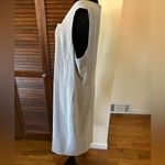 Ann Taylor Factory Square Neck Pinstripe Sleeveless Dress Size 16 Gray Photo 2