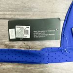 Skye Swimwear Skye Cobalt Blue Velveteen Polka Dot Halter Wireless Rings Bikini Top NWT Small Photo 9