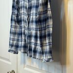 FDJ French Dressing Jeans Blue Plaid‎ Long Sleeve Button Down Shirt Womens # Size 10 Photo 3