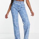 ASOS Blue Straight Leg Jeans High-Waisted Vintage Photo 0