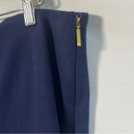 Ralph Lauren Lauren  Navy Pants Women Size 12 Side Zip Straight Flat Front Preppy Photo 1