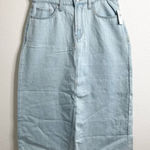 Old Navy High Rise Wow Denim Midi Skirt Light Wash Size 6 Photo 0