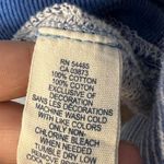 American Eagle Y2K  Outfitters Striped Blue Hoodie Distressed Raw Hem Size small Photo 6