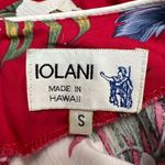 Vintage Iolani Made in Hawaii Red Floral Tropical Hawaiian Dress Photo 6
