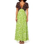 LISA SAYS GAH Grace Dress, Brown & Green Wild Hearts, Small Photo 3