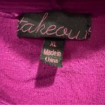 Takeout Magenta Cowl Neck Short Sleeve Top Pink Size XL Photo 2